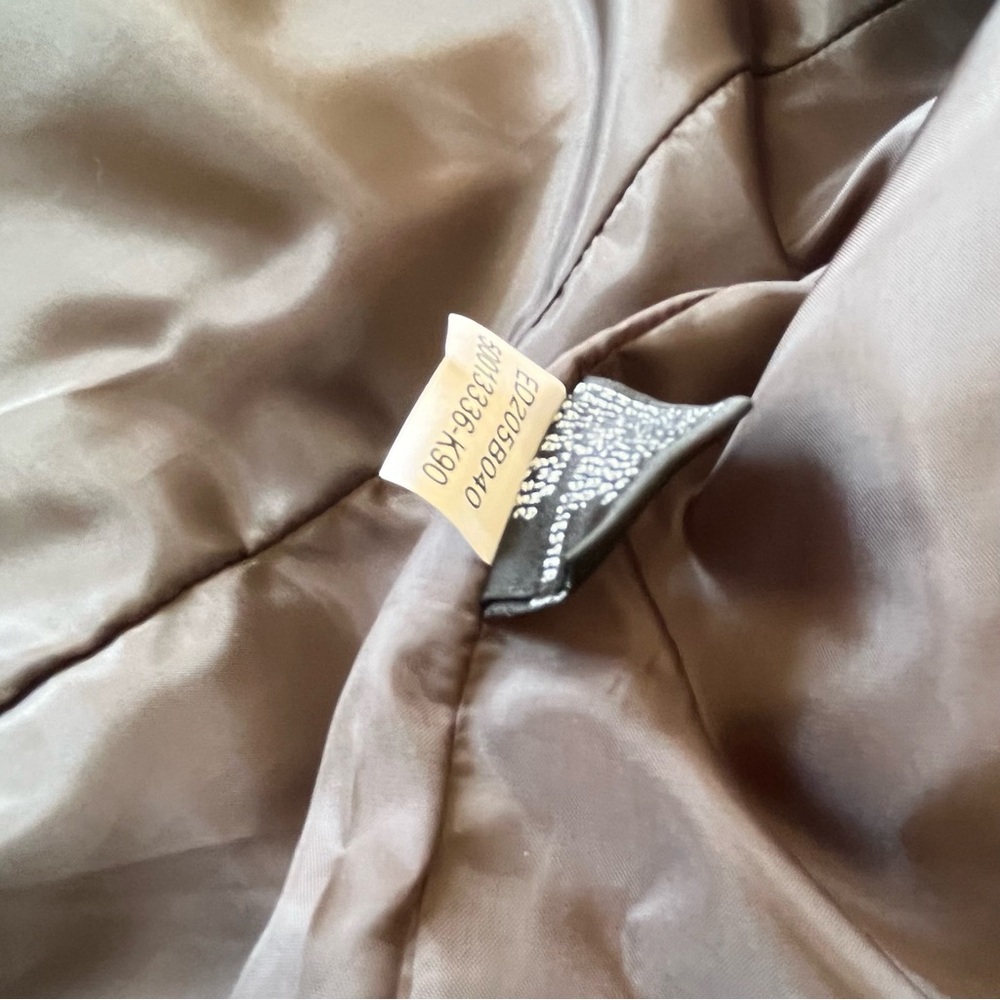 Anne Klein Suit Tea Rose Blazer Skirt Set Top Stitch Covered Buttons Size 8P - Picture 12 of 16
